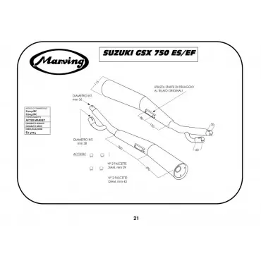 Marving S/2042/BC Suzuki Gsx 750 Es/ef