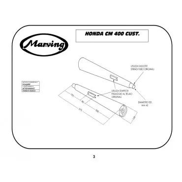 Marving H/2056/BC Honda Cm 400 C Custom