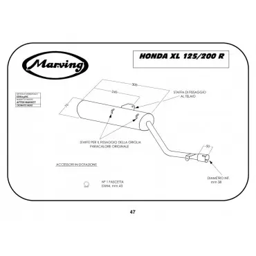 Marving EDR/13/NC Honda Xl 125/200 R