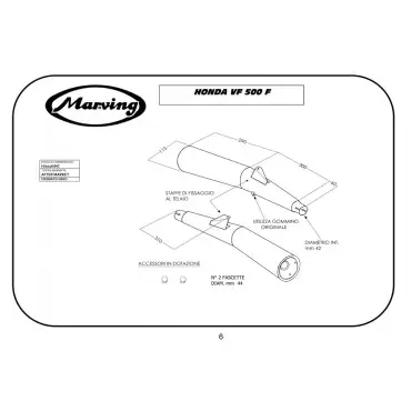 Marving H/2016/NC Honda Vf 500 F