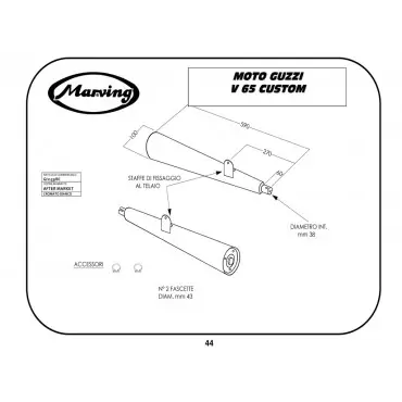 Marving G/2133/BC Moto Guzzi V 65 Custom