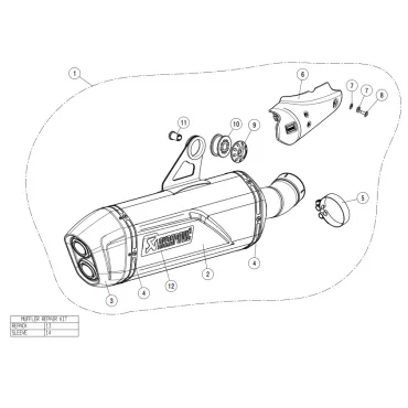 Akrapovic Bmw R 1250 GS - GS Adventure S-B12SO23-HAAT