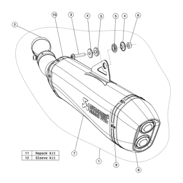 Akrapovic Bmw F 700 GS S-B8SO6-HZAABL