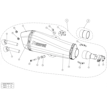 Akrapovic Peugeot Satelis 400 500 S-PI4SO3-HRSSBL