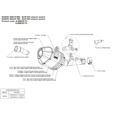 Akrapovic Suzuki GSX-R 600 750 S-S6SO5-TC