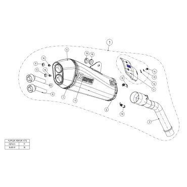 Akrapovic Triumph Tiger 800 S-T800SO1-HZAAT