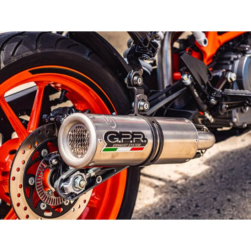 KTM Rc 390 2017 - 20 e4 GPR M3 Inox 公認スリップオン排気触媒 Ktm Rc 390 2017 - 20 e4 GPR  M3 Inox Homologated slip-on exhaust catalized